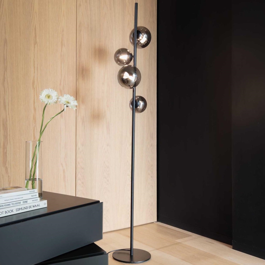 Ideal Lux - Lampadaire LED PERLAGE 4xG9/3W/230V noir/fumé