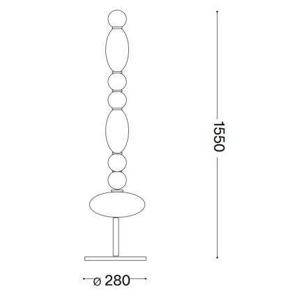 Ideal Lux - Lampadaire LUMIERE LED/58W/230V