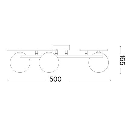Ideal Lux - Lampadario a plafone LED ATLAS 3xG9/3W/230V oro