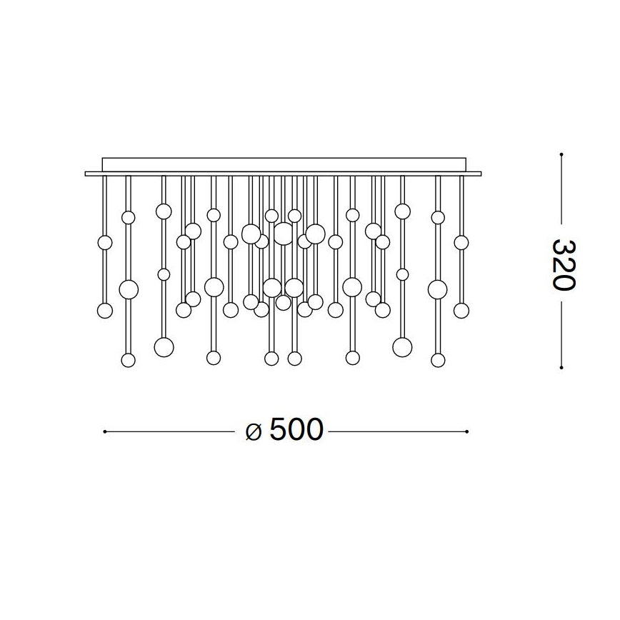 Ideal Lux - Lampadario a plafone LED dimmerabile ARMONY LED/48W/230V CRI 90 diametro 50 cm bianco