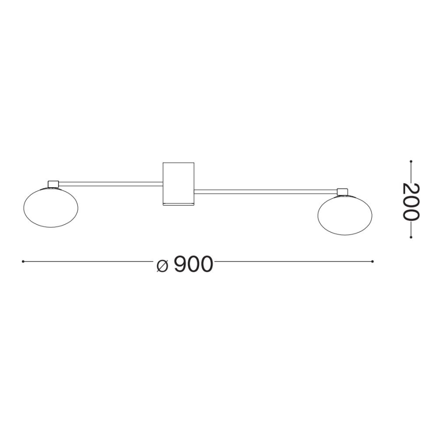 Ideal Lux - Lampadario a plafone LED HERMES 3xG9/3W/230V diametro 90 cm oro