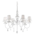 Ideal Lux - Lampadario a sospensione con catena BLANCHE 6xE14/40W/230V diametro 75 cm bianco