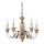 Ideal Lux - Lampadario a sospensione con catena FIRENZE 5xE14/40W/230V diametro 55 cm oro