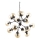 Ideal Lux - Lampadario a sospensione con catena KEPLER 18xE27/42W/230V diametro 69 cm nero/fumé