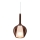 Ideal Lux - Lampadario a sospensione con cavo KALIQUE 1xE27/42W/230V Ø 18 cm rame fumé