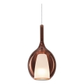 Ideal Lux - Lampadario a sospensione con cavo KALIQUE 1xE27/42W/230V Ø 18 cm, rame fumé