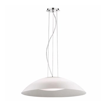 Ideal Lux - Lampadario a sospensione con cavo LENA 3xE27/60W/230V Ø 64 cm bianco