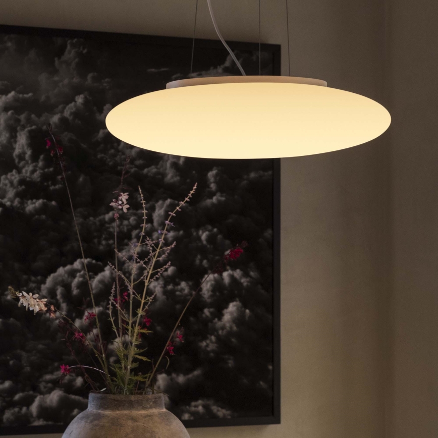 Ideal Lux - Lampadario a sospensione con cavo SMARTIES 3xE27/42W/230V, diam. 42,5 cm, bianco