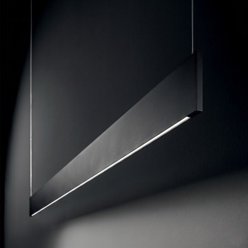 Ideal Lux - Lampadario a sospensione con cavo STEEL LED/24W/230V 3000K CRI 90 120 cm nero
