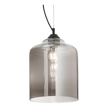 Ideal Lux - Lampadario a sospensione con filo BISTRO 1xE27/60W/230V diametro 24 cm fumé