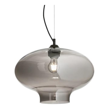 Ideal Lux - Lampadario a sospensione con filo BISTRO 1xE27/60W/230V diametro 40 cm fumé