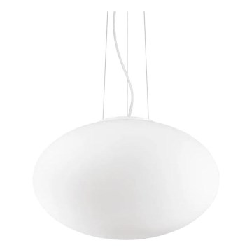 Ideal Lux - Lampadario a sospensione con filo CANDY 1xE27/42W/230V diametro 50 cm bianco