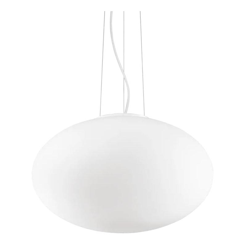 Ideal Lux - Lampadario a sospensione con filo CANDY 1xE27/42W/230V diametro 50 cm bianco
