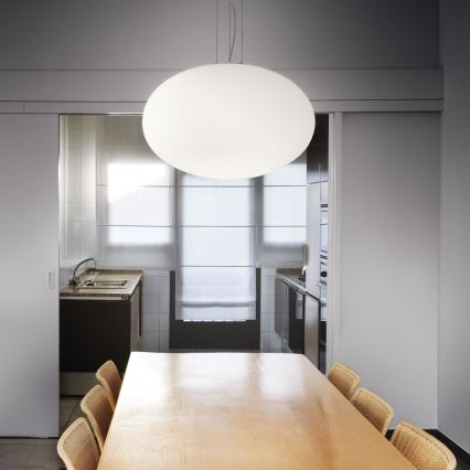 Ideal Lux - Lampadario a sospensione con filo CANDY 1xE27/42W/230V diametro 50 cm bianco