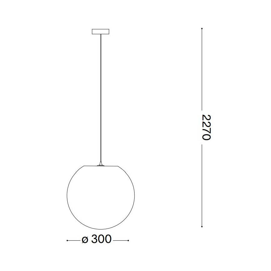 Ideal Lux - Lampadario a sospensione con filo CARTA 1xE27/25W/230V diametro 30 cm bianco