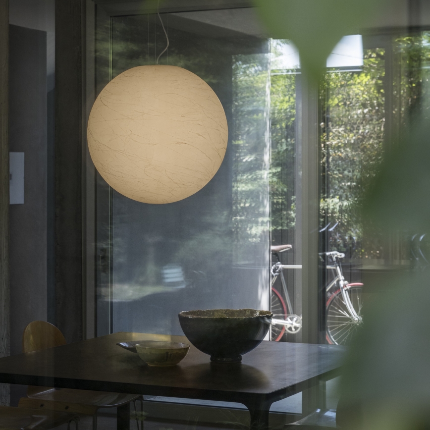 Ideal Lux - Lampadario a sospensione con filo CARTA 1xE27/25W/230V diametro 40 cm bianco