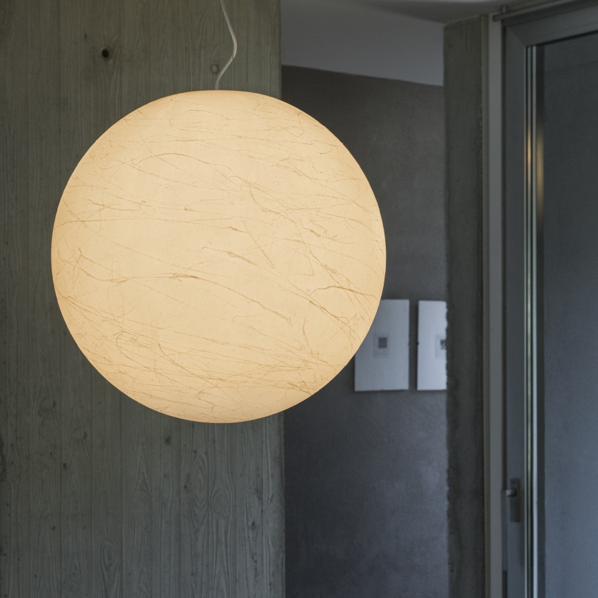 Ideal Lux - Lampadario a sospensione con filo CARTA 1xE27/25W/230V diametro 40 cm bianco