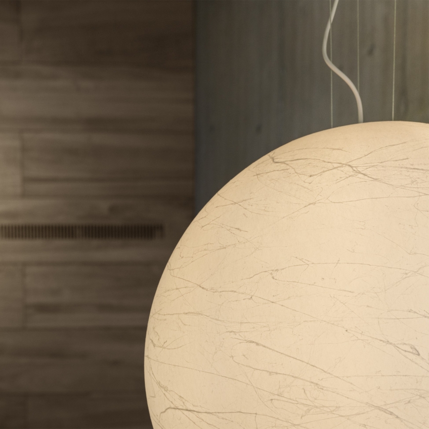 Ideal Lux - Lampadario a sospensione con filo CARTA 1xE27/25W/230V diametro 40 cm bianco