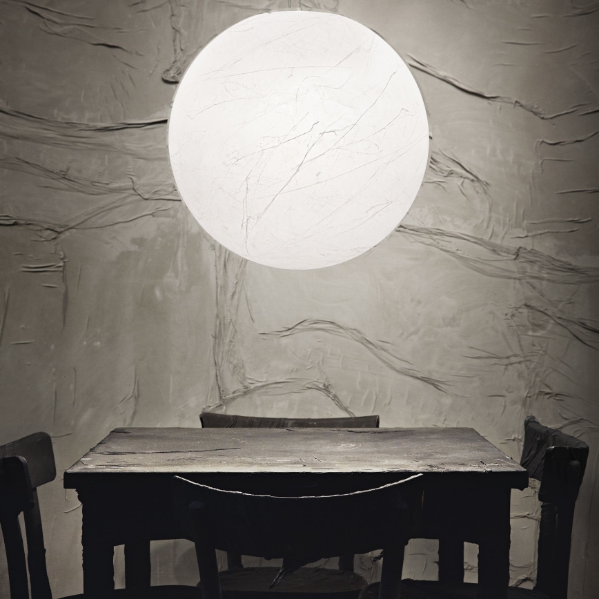 Ideal Lux - Lampadario a sospensione con filo CARTA 1xE27/25W/230V diametro 50 cm bianco