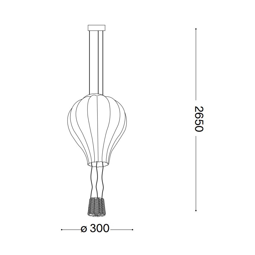 Ideal Lux - Lampadario a sospensione con filo DREAM BIG 1xE27/42W/230V diametro 30 cm