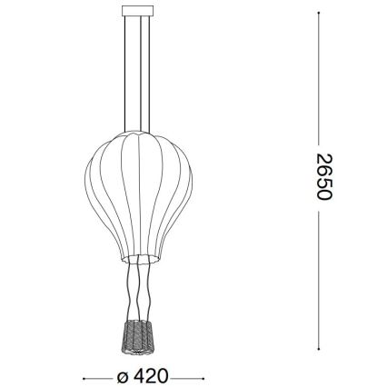 Ideal Lux - Lampadario a sospensione con filo DREAM BIG 1xE27/42W/230V diametro 42 cm