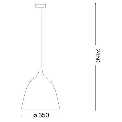 Ideal Lux - Lampadario a sospensione con filo HAUNT 1xE27/60W/230V diametro 35 cm beige