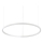 Ideal Lux - Lampadario a sospensione con filo LED dimmerabile ORACLE SLIM LED/39W/230V 3000K diametro 70 cm bianco