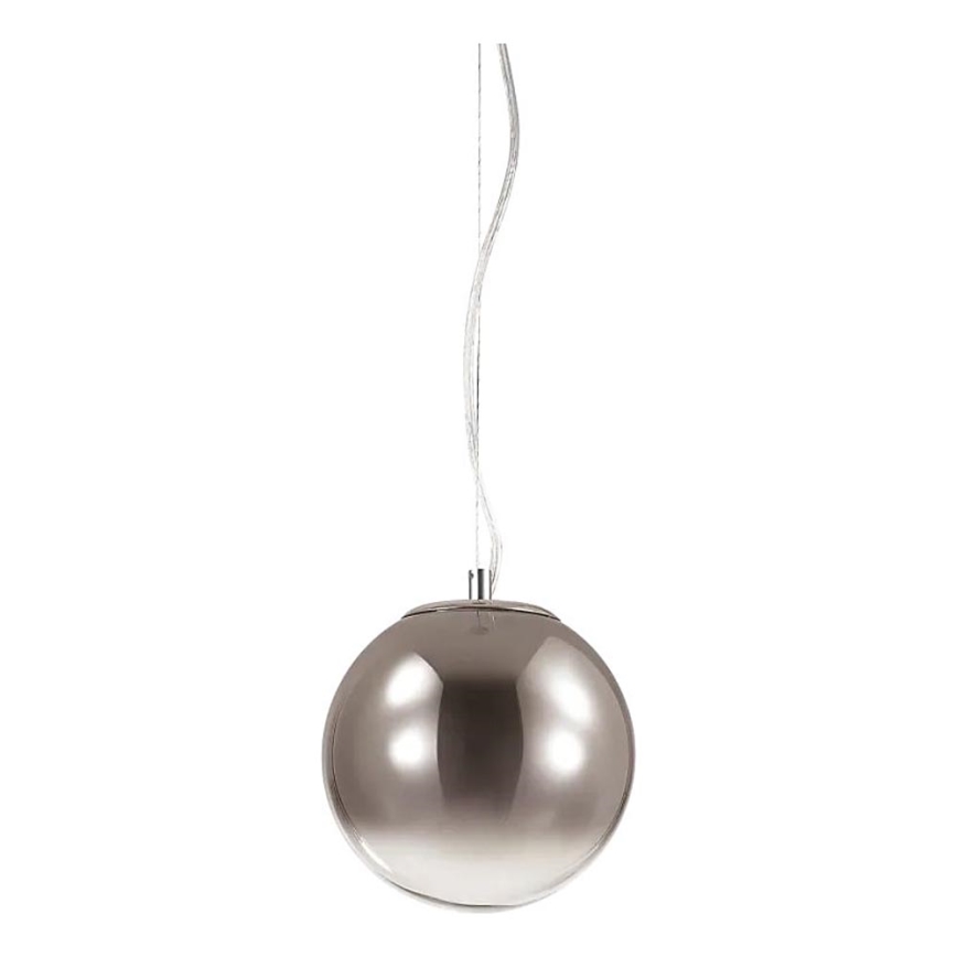Ideal Lux - Lampadario a sospensione con filo MAPA 1xE27/42W/230V diametro 20 cm grigio/fumé