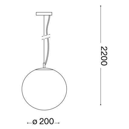 Ideal Lux - Lampadario a sospensione con filo MAPA 1xE27/42W/230V diametro 20 cm limpido