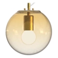 Ideal Lux - Lampadario a sospensione con filo MAPA 1xE27/42W/230V diametro 20 cm oro/fumé