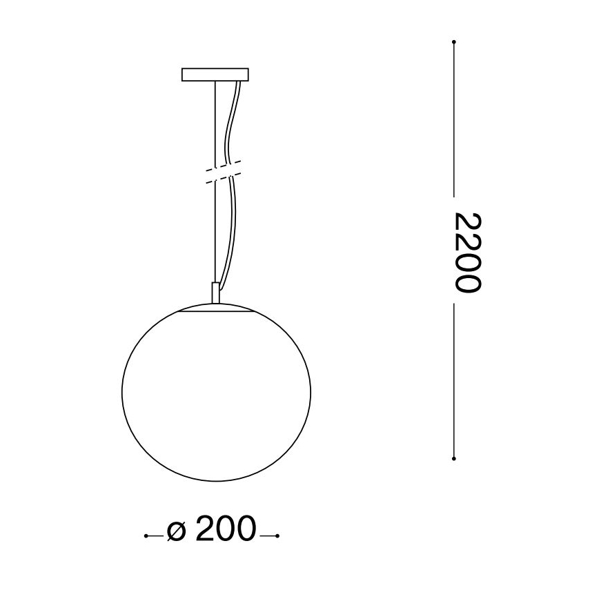 Ideal Lux - Lampadario a sospensione con filo MAPA 1xE27/42W/230V diametro 20 cm oro/fumé