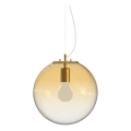 Ideal Lux - Lampadario a sospensione con filo MAPA 1xE27/42W/230V diametro 30 cm oro/fumé