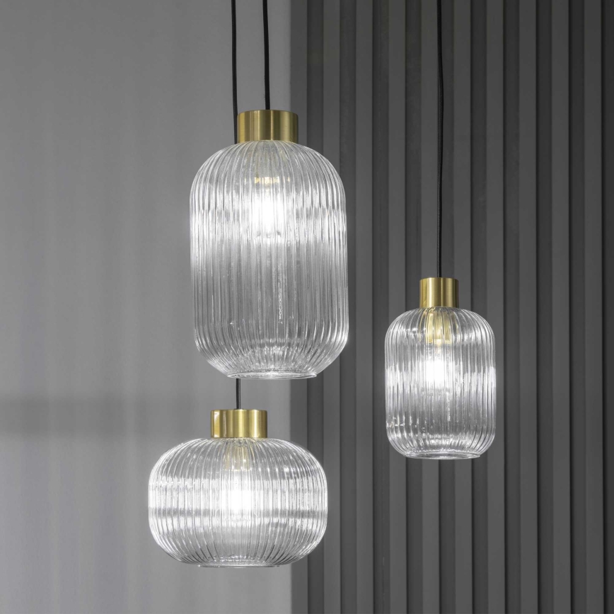 Ideal Lux - Lampadario a sospensione con filo MINT 1xE27/60W/230V diametro 24 cm limpido