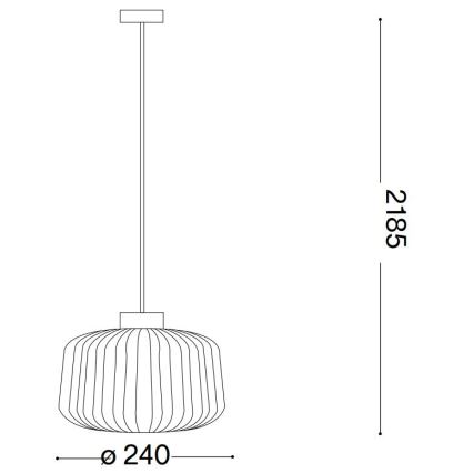 Ideal Lux - Lampadario a sospensione con filo MINT 1xE27/60W/230V diametro 24 cm limpido