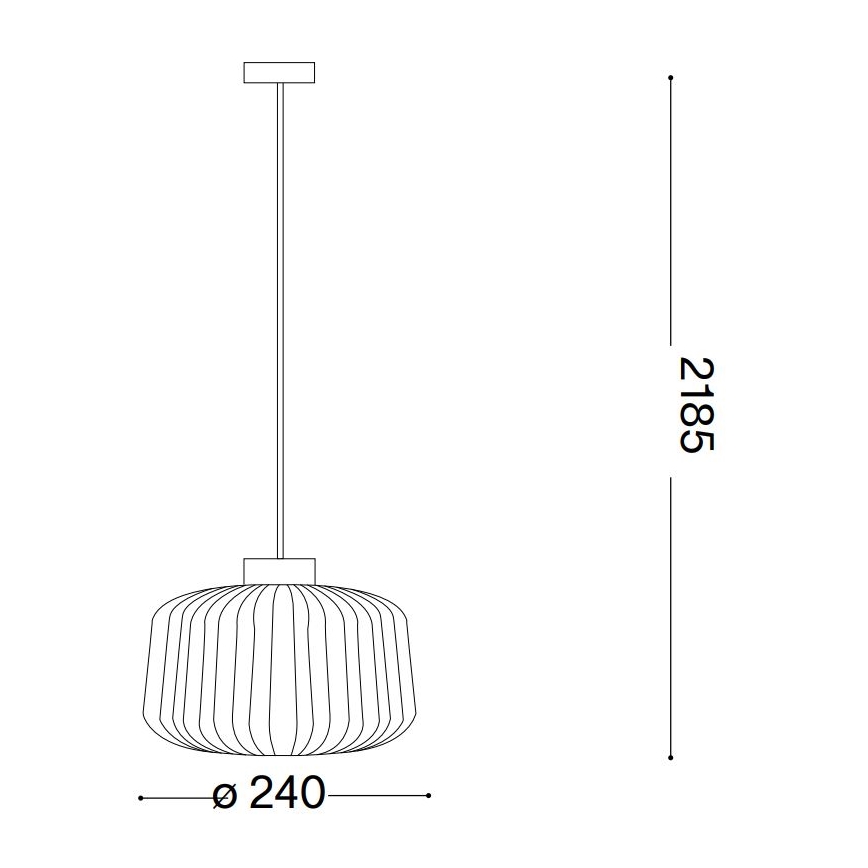 Ideal Lux - Lampadario a sospensione con filo MINT 1xE27/60W/230V diametro 24 cm verde