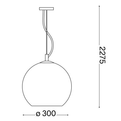 Ideal Lux - Lampadario a sospensione con filo NEMO 1xE27/42W/230V diametro 30 cm beige