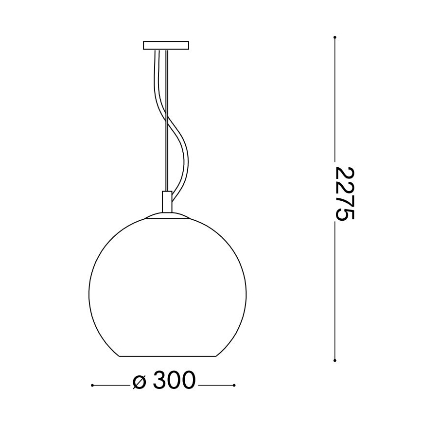 Ideal Lux - Lampadario a sospensione con filo NEMO 1xE27/42W/230V diametro 30 cm beige
