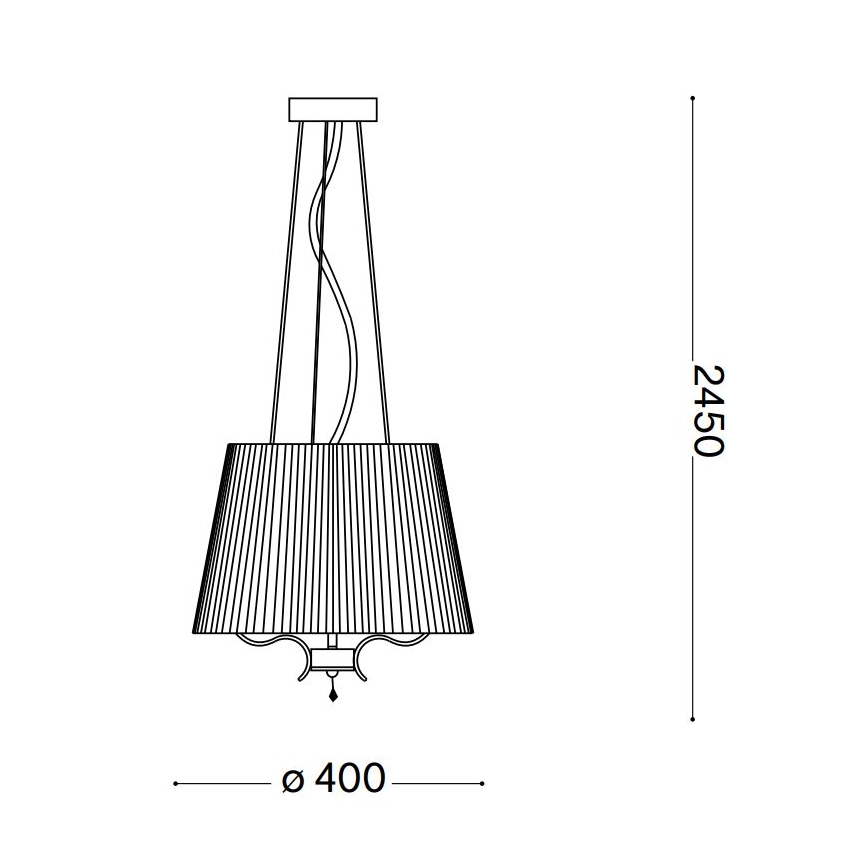 Ideal Lux - Lampadario di cristallo a sospensione PEGASO 3xE14/28W/230V diametro 40 cm oro