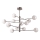 Ideal Lux - Lampadario a sospensione con supporto rigido LED EQUINOXE 12xG4/2W/230V diametro 128,1 cm cromo lucido/fumé