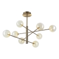 Ideal Lux - Lampadario a sospensione con supporto rigido LED EQUINOXE 8xG4/2W/230V diametro 128 cm ottone/fumé