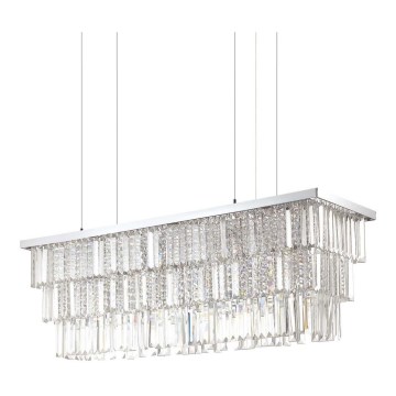 Ideal Lux - Lampadario di cristallo a sospensione MARTINEZ 8xE14/40W/230V cromo lucido