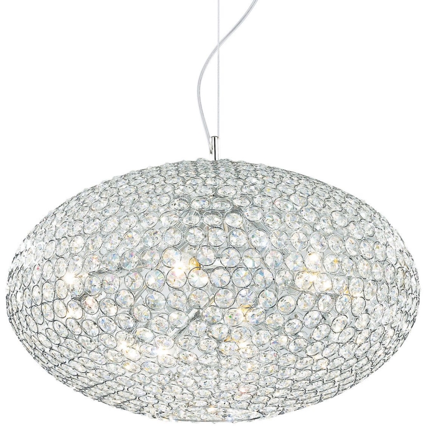 Ideal Lux - Lampadario di cristallo a sospensione ORION 12xE14/40W/230V diametro 60 cm argento