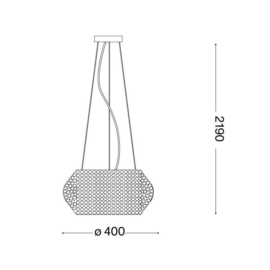 Ideal Lux - Lampadario di cristallo a sospensione PASHA 6xE14/40W/230V diametro 40 cm cromo lucido