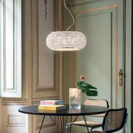 Ideal Lux - Lampadario di cristallo a sospensione PASHA 6xE14/40W/230V diametro 40 cm oro