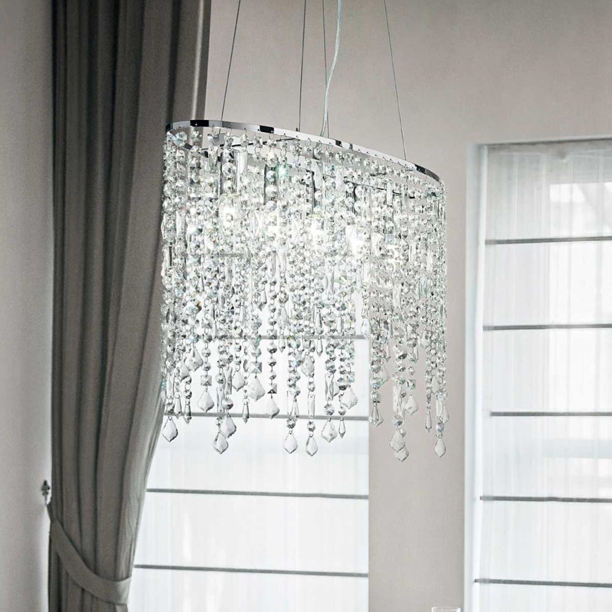 Ideal Lux - Lampadario di cristallo a sospensione RAIN 5xE14/40W/230V limpido