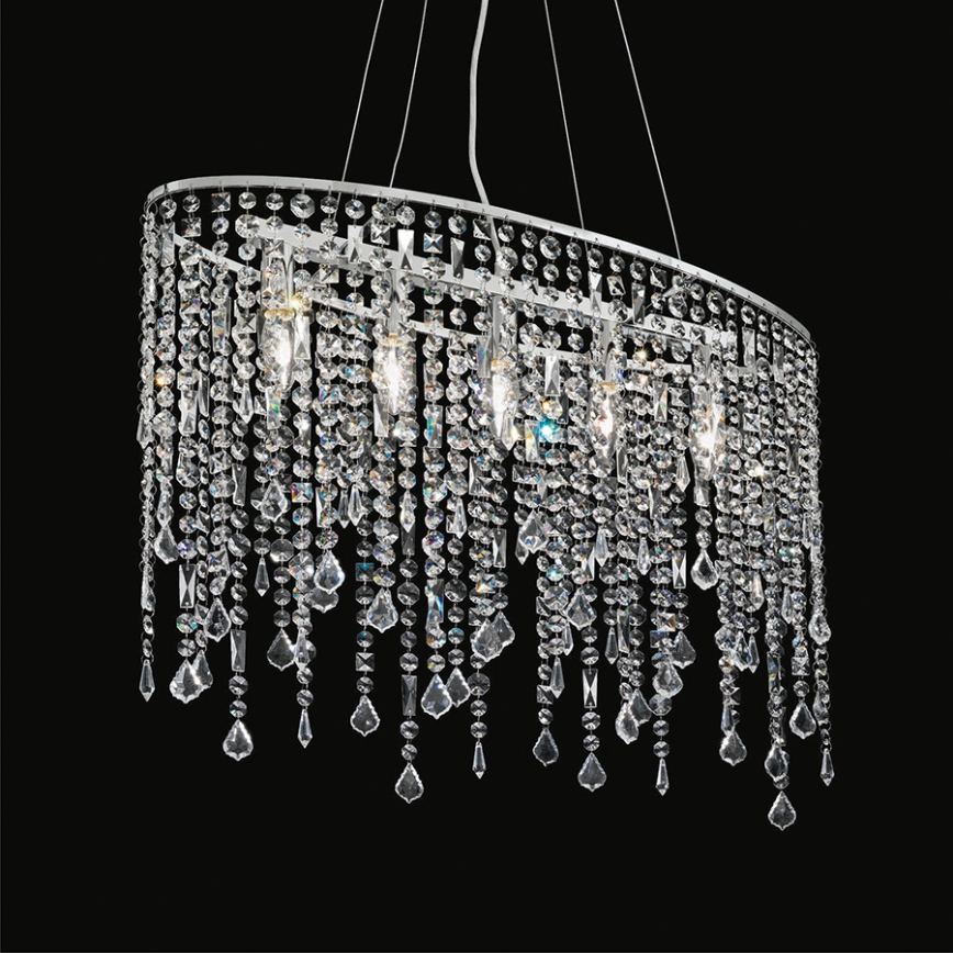 Ideal Lux - Lampadario di cristallo a sospensione RAIN 5xE14/40W/230V limpido