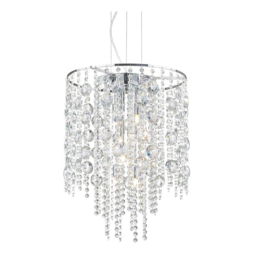 Ideal Lux - Lampadario di cristallo LED a sospensione con catena EVASIONE 8xG9/3W/230V diametro 41 cm cromo lucido