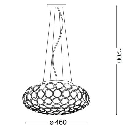 Ideal Lux - Lampadario di cristallo LED a sospensione con catena KING 7xG9/3W/230V diametro 46 cm cromo lucido