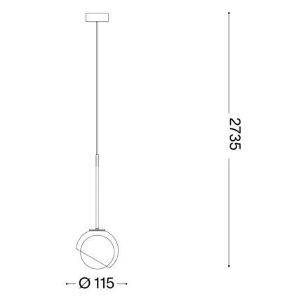 Ideal Lux - Lampadario LED a cavo BLOOM 1xG9/3W/230V diam. 11,5 cm nero