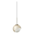 Ideal Lux - Lampadario LED a cavo BLOOM 1xG9/3W/230V Ø 11,5 cm oro/beige fumé